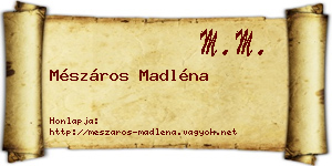 Mészáros Madléna névjegykártya