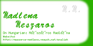 madlena meszaros business card
